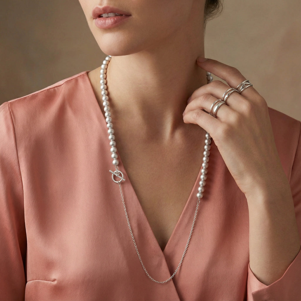 Collier Dégradé de Sphères en Argent